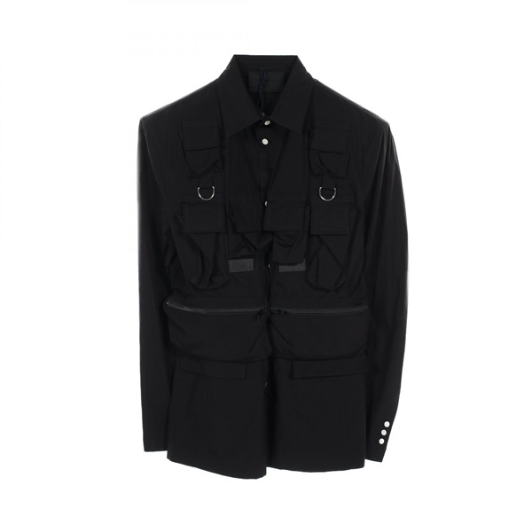 PRADA Single-breasted jacket UGI267 cotton Black Used mens #46R