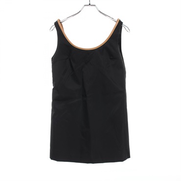 PRADA Re-Nylon Mini Dress 230709 S000 1WQ8 Nylon Leather Black #36 Used Women