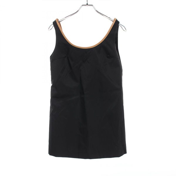 PRADA Re-Nylon Mini Dress 230709 S000 1WQ8 Nylon Leather Black #36 Used Women