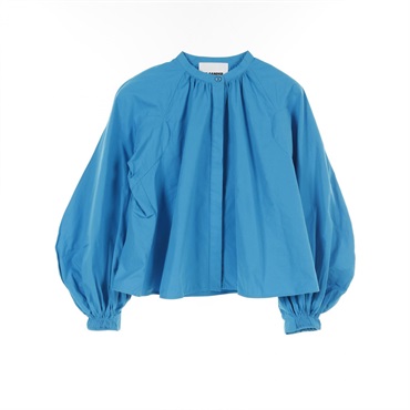 JIL SANDER Blouse J01DL0108 cotton Blue Size 38 Used Women