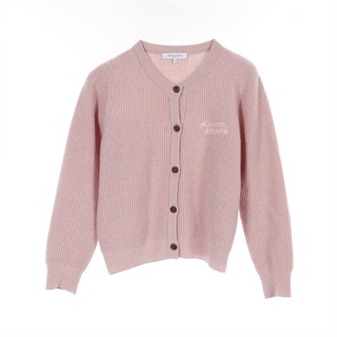MAISON KITSUNE Handwriting Comfort cardigan MW00501KT1063 wool Pink #M Women