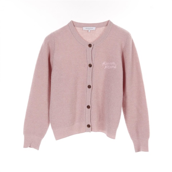 MAISON KITSUNE Handwriting Comfort cardigan MW00501KT1063 wool Pink #M Women