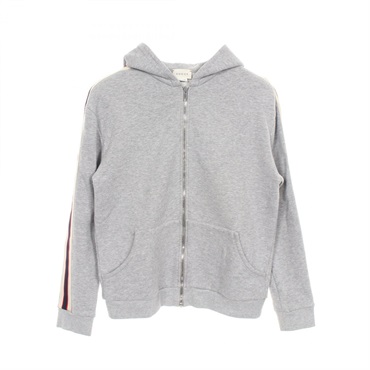 GUCCI Sweatshirt zip up Hoodie 540648 cotton Gray Used unisex #12