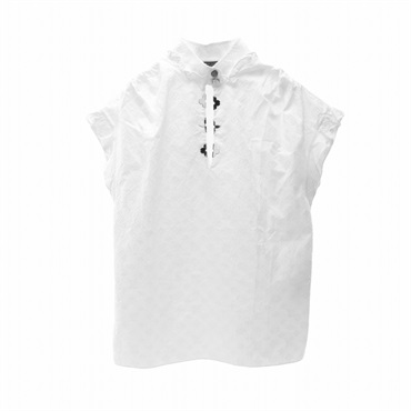 LOUIS VUITTON RW192W Monogram Blouse Shirts cotton White Used Women size 34