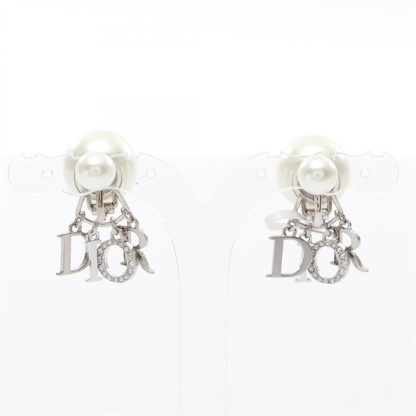 Christian Dior Tribales Clip Earrings Stainless Steel Artificial pearl Used