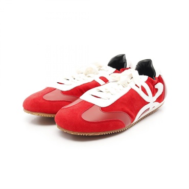 LOEWE Ballet Runner Anagram Sneakers Leather Suede Red White Size 36 Used Women