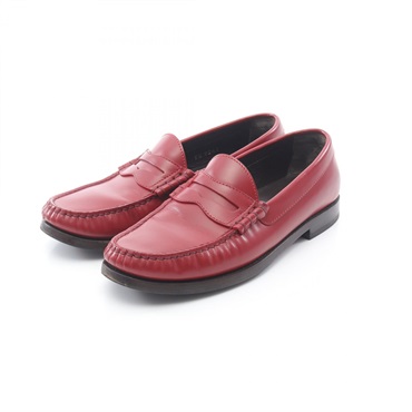 CELINE Shoes flat Loafers leather Red Used Women size 37