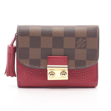 LOUIS VUITTON Portefeuille Croisette Compact Tri-fold Wallet N60216 Damier Ebene