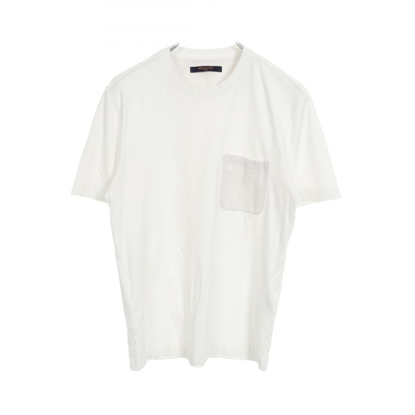 LOUIS VUITTON Damier Pocket T-shirt RM201Q CMS H6Y45W cotton White Used Women XS