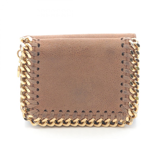 Stella McCartney Falabella Mini Tri-fold wallet Synthetic leather Brown Used