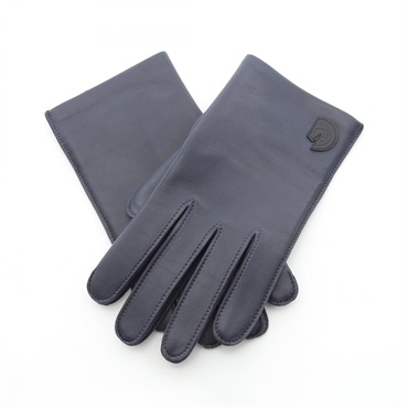 HERMES Horse Clou Carrousel gloves Lamb leather Navy Used mens