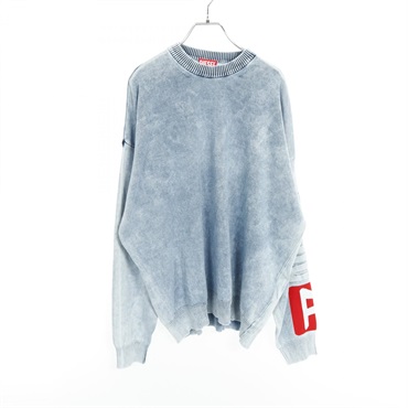 DIESEL K-ZEROS Sweat Knit A13401 cotton Blue Red #XL Used Mens