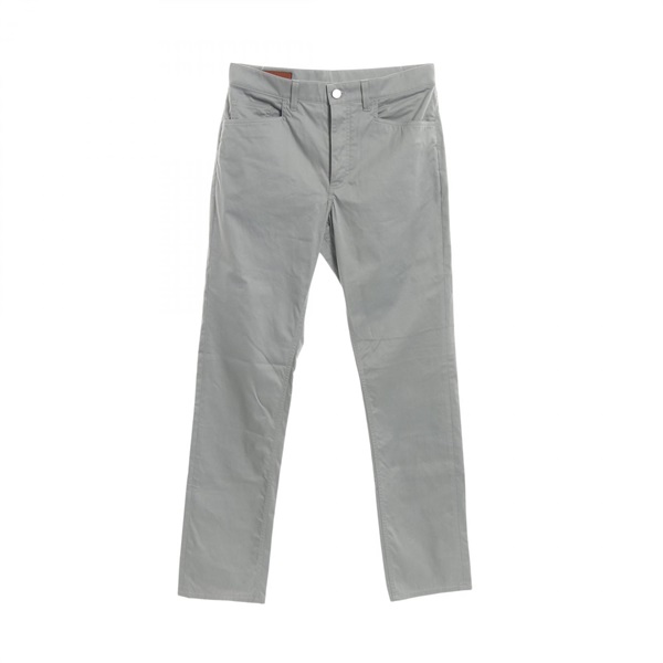 HERMES Straight cut jeans Pants cotton Gray Used mens #40