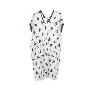 Mina Perhonen Bonheur Dress rs3941 cotton White Blue Size 38 Used Women