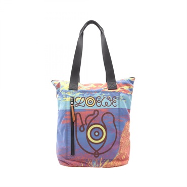 LOEWE Eye Loewe Nature Tote Bag Nylon Multicolor Used Mens