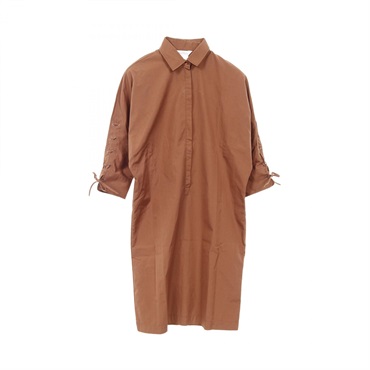 MAX MARA Shirt Dress cotton Brown #I38 Used Women