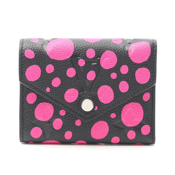 LOUIS VUITTON x Yayoi Kusama Portefeuille Victorine wallet M81956 leather Black