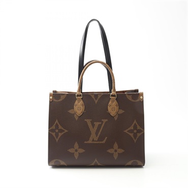 LOUIS VUITTON On the Go MM Shoulder Tote Bag M45321 Monogram Giant Reverse Used