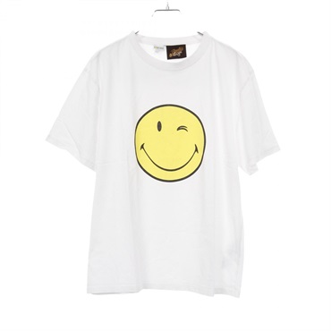 LOEWE × Paula's Ibiza × SMILEY WORLD T-shirt Cotton White Yellow #M Used Mens