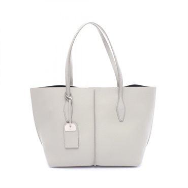 TOD'S REST SHOPPING Tote Bag leather Gray Used Women