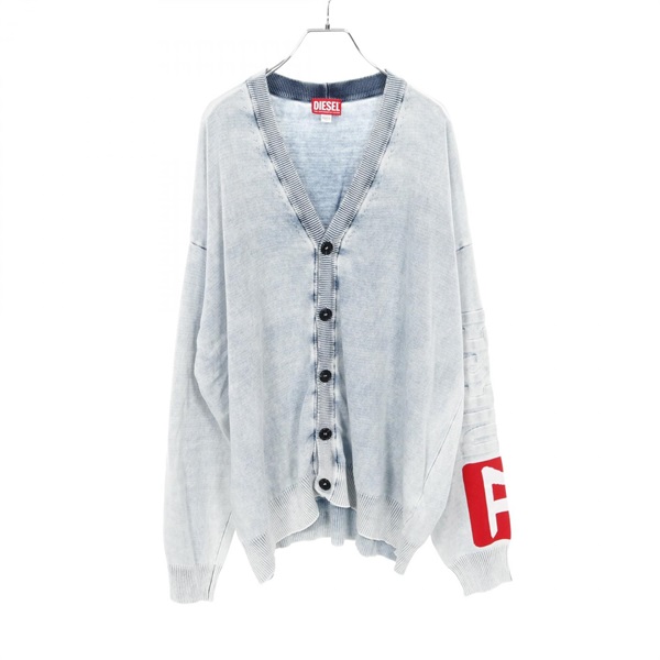 DIESEL K-ZENO Denim Motif Cardigan A12462 cotton Blue Size XL Used mens
