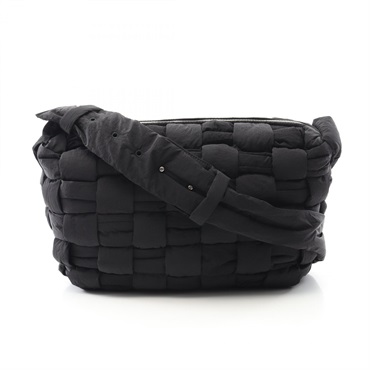 BOTTEGA VENETA Cassette crossbody Shoulder Bag Nylon Black Used Women