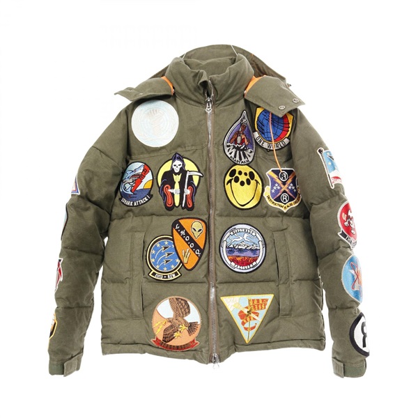 READYMADE Down Jacket cotton Khaki Multicolor Size 1 Used Mens