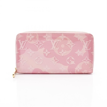 LOUIS VUITTON Zippy wallet M80309 Vernis Patent leather Pink Used Women LV