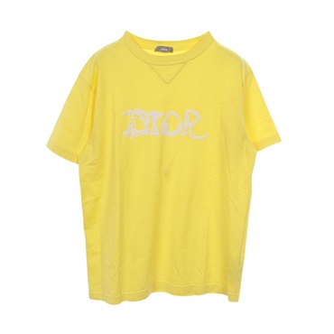 Christian Dior × PETER DOIG T-shirt short sleeve cotton Yellow Used mens #M
