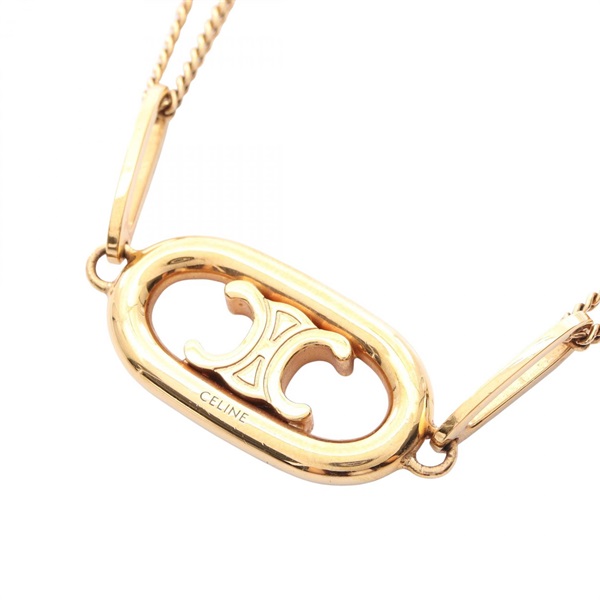 CELINE Triomphe Necklace pendant Gold Plated Used women
