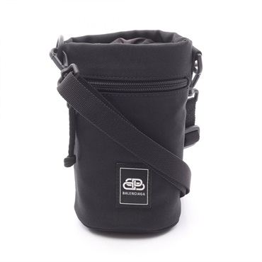 BALENCIAGA WEEKEND Crossbody Shoulder Bag 618193 Nylon canvas Black Used unisex