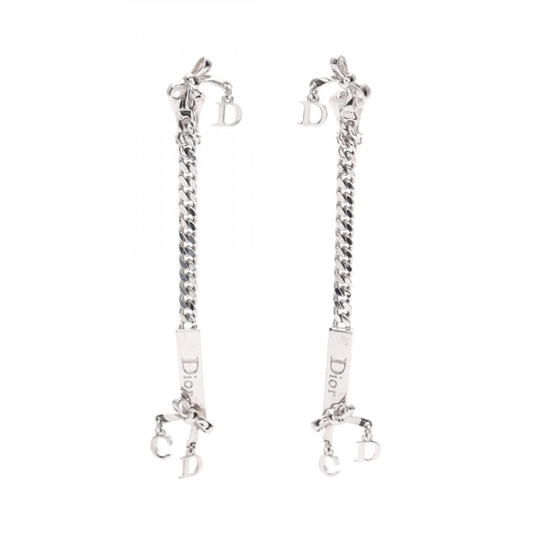 Christian Dior Clip-on Earrings Stainless Steel Used Women