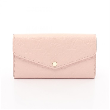 LOUIS VUITTON Portefeuille Sarah Bi-fold purse M83443 Monogram empreinte pink LV
