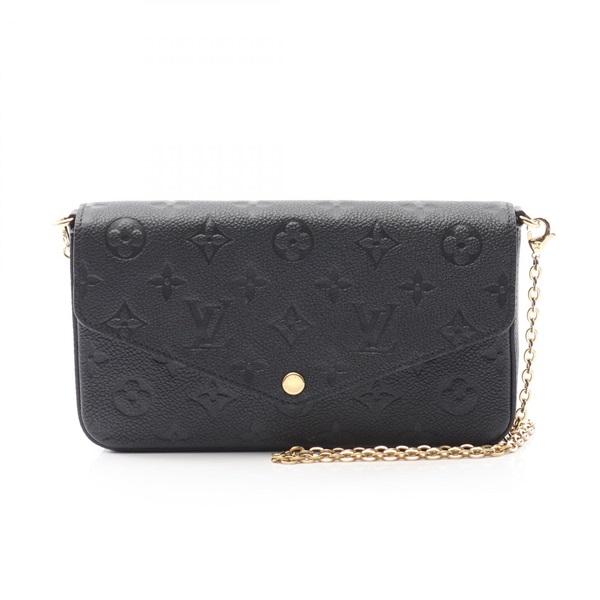 LOUIS VUITTON Pochette Felicie Chain Shoulder Bag M82477 Monogram empreinte Noir