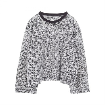 HERMES Naoussa Chaine Print T-shirt 4E4649DB cotton Black White Used Women #38