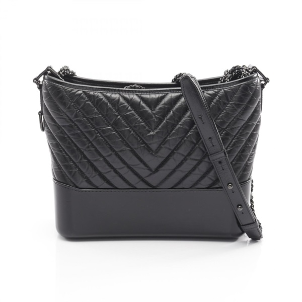 CHANEL Gabriel de Chanel large Hobo Shoulder Bag A93824 Calfskin Black Used CC