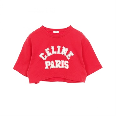 CELINE T-shirt mini short M size cotton Red Used Women