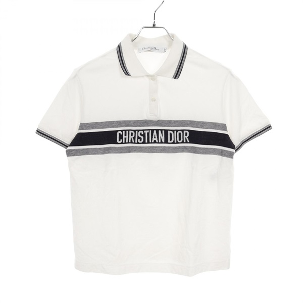 Christian Dior Polo shirt Tops 143T10A4047 cotton White Navy Used Women size M