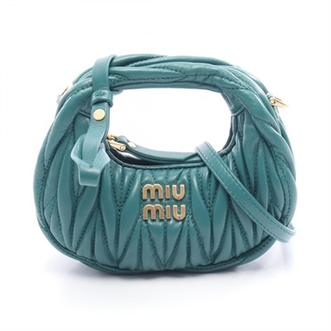 Miu Miu Wonder Matelasse Micro Hobo shoulder crossbody Handbag 5NR019 leather