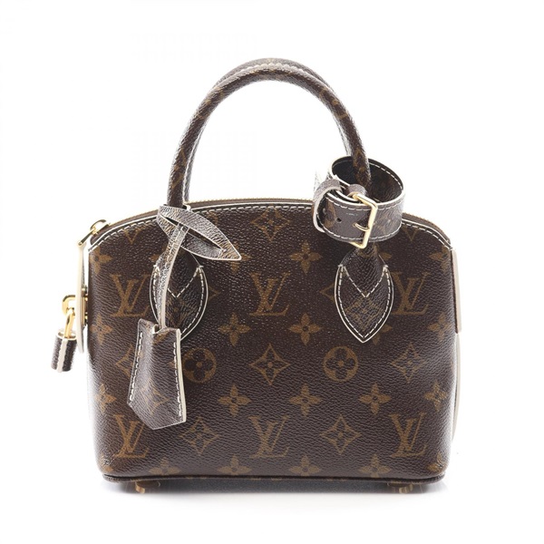 LOUIS VUITTON Lockit BB Handbag M40599 Shiny Monogram canvas Brown Used Women