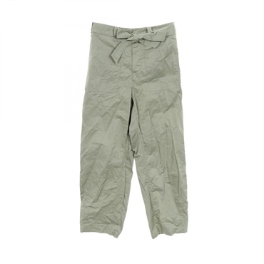 Drawer Gabardine Belt Pants cotton Khaki #38 Used Women