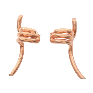 CELINE barbell Pierced earrings Gold Plated Used Women