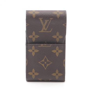 LOUIS VUITTON Etui Cigarette cases M63024 Monogram canvas Brown Used Unisex LV