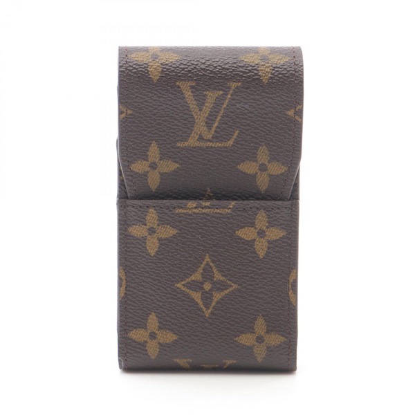 LOUIS VUITTON Etui Cigarette cases M63024 Monogram canvas Brown Used Unisex LV