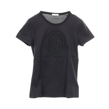MONCLER Short Sleeve T-shirt cotton Black #XS Used Women