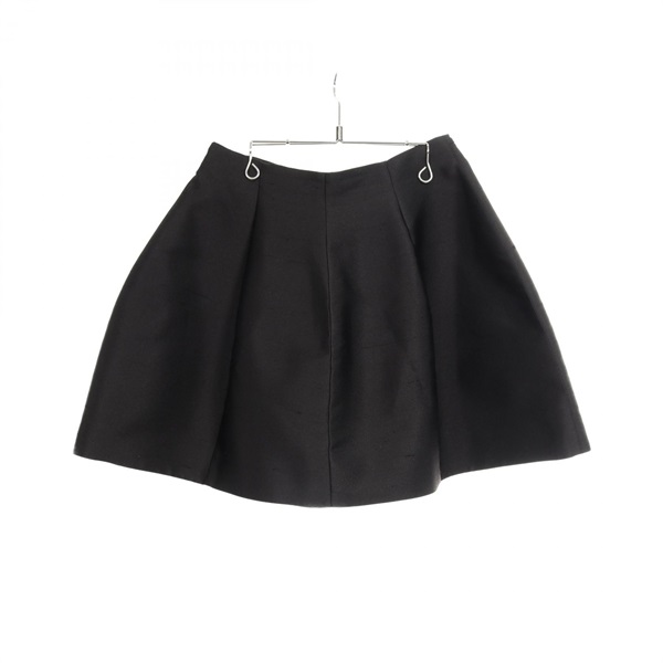 LOUIS VUITTON mini skirt #34 jupe RW181B GKQ FESK20 silk Black Used Women