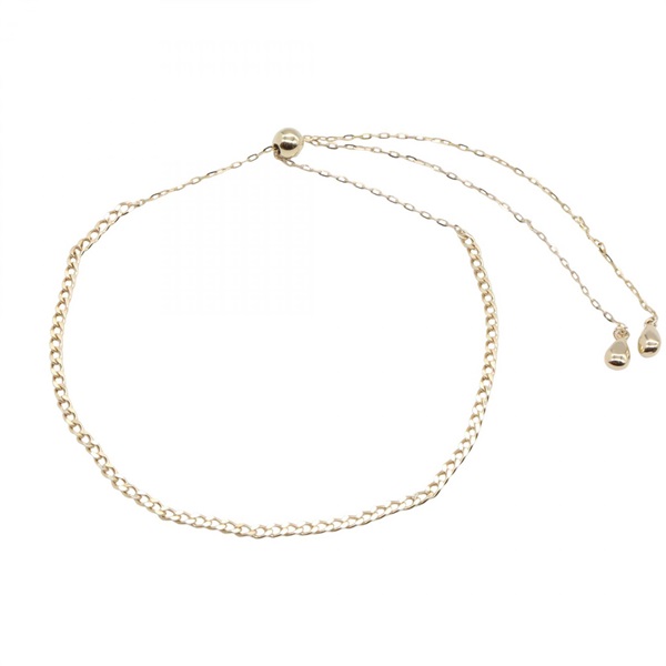 COCOSHNIK Kihei Slide Curb link chain Bracelet K10YG Gold Used Women