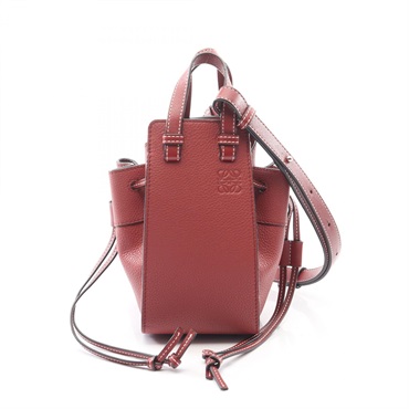 LOEWE mini hammock drawstring crossbody Handbag 314.12.V07 leather Bordeaux Used
