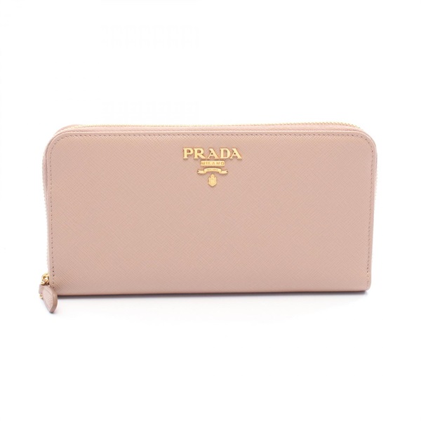 PRADA SAFFIANO MULTIC Around zip long wallet purse 1ML506 leather Pink Used