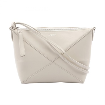 LOEWE Puzzlefold Pouch business clutch shoulder bag C510PT1X013006 leather White